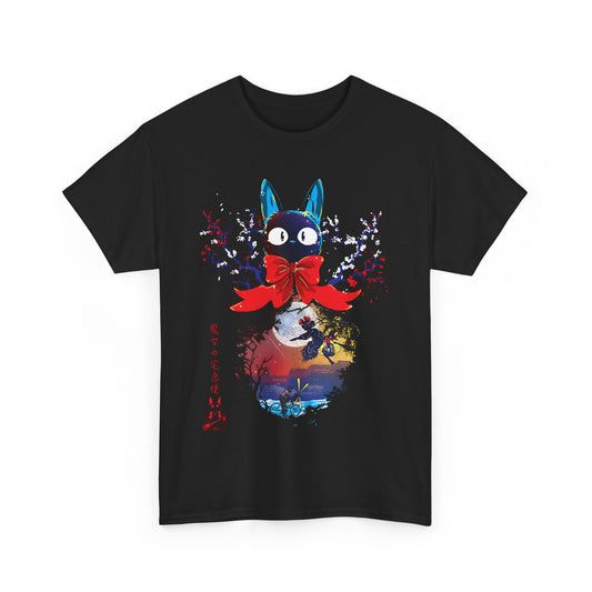 Kiki's Delivery Jiji Cat T-Shirt | 100% Cotton Studio Ghibli Tee