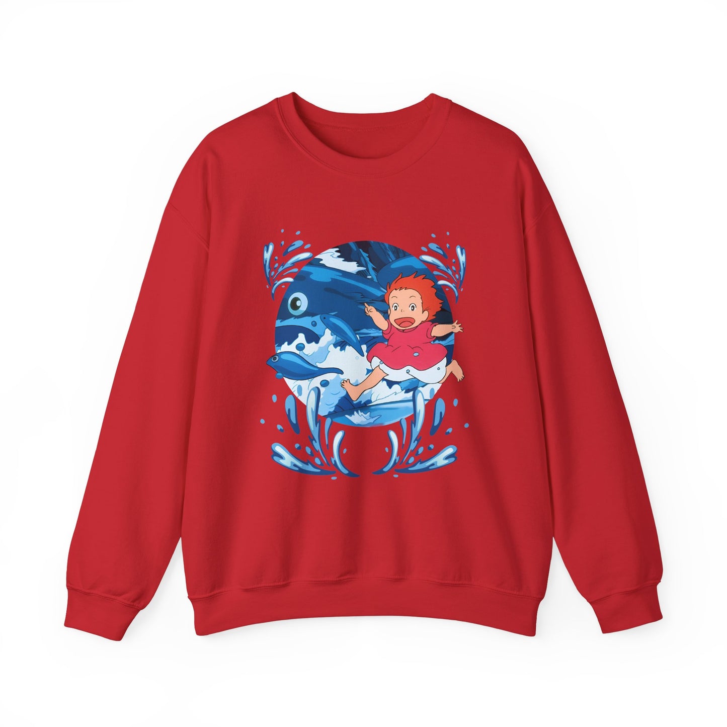 Ponyo Studio Ghibli Sweatshirt – Cozy 100% Cotton Anime Pullover for Ghibli Fans