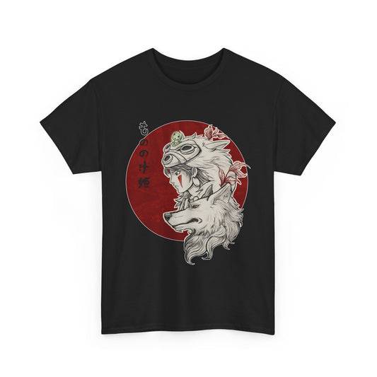Princess Mononoke Red T-Shirt | Studio Ghibli Anime Cotton Tee