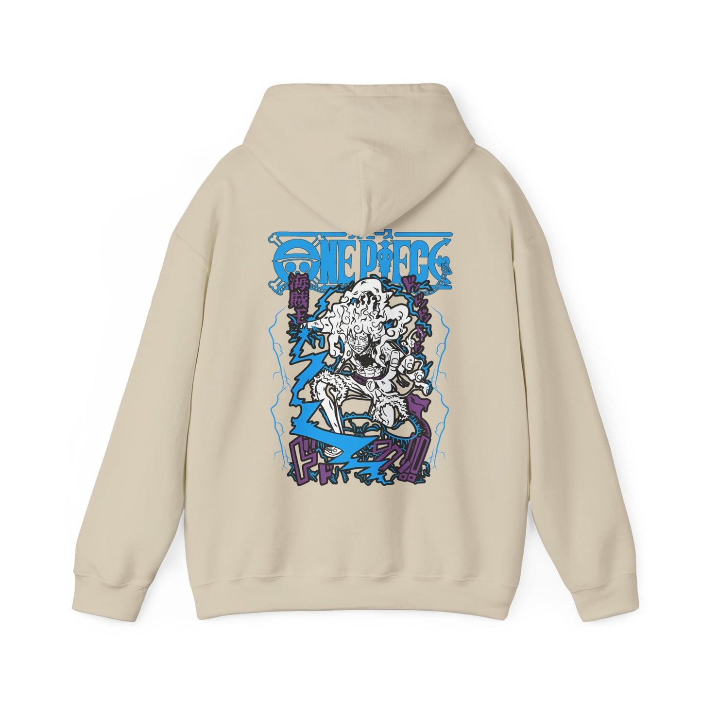 Luffy Gear Back Print Hoodie – One Piece 100% Cotton Anime Hoodie Featuring Gear 5 Design
