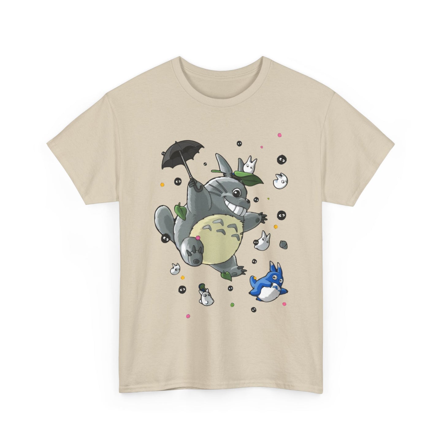 Totoro Umbrella Wind T-Shirt – 100% Cotton Studio Ghibli Anime Tee