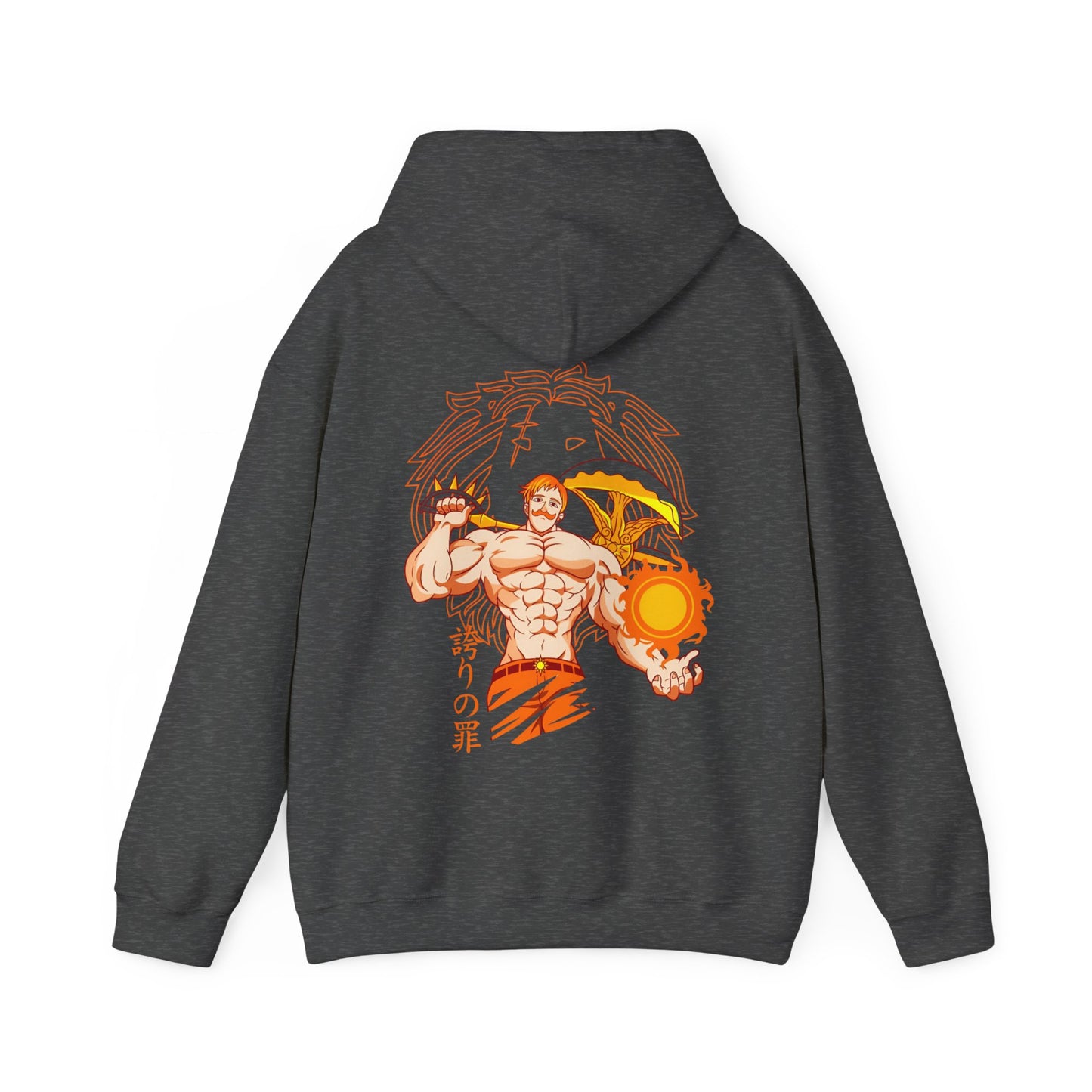 Escanor Seven Deadly Sins Back Print Hoodie – 100% Cotton Anime Hoodie for Lion’s Sin of Pride Fans