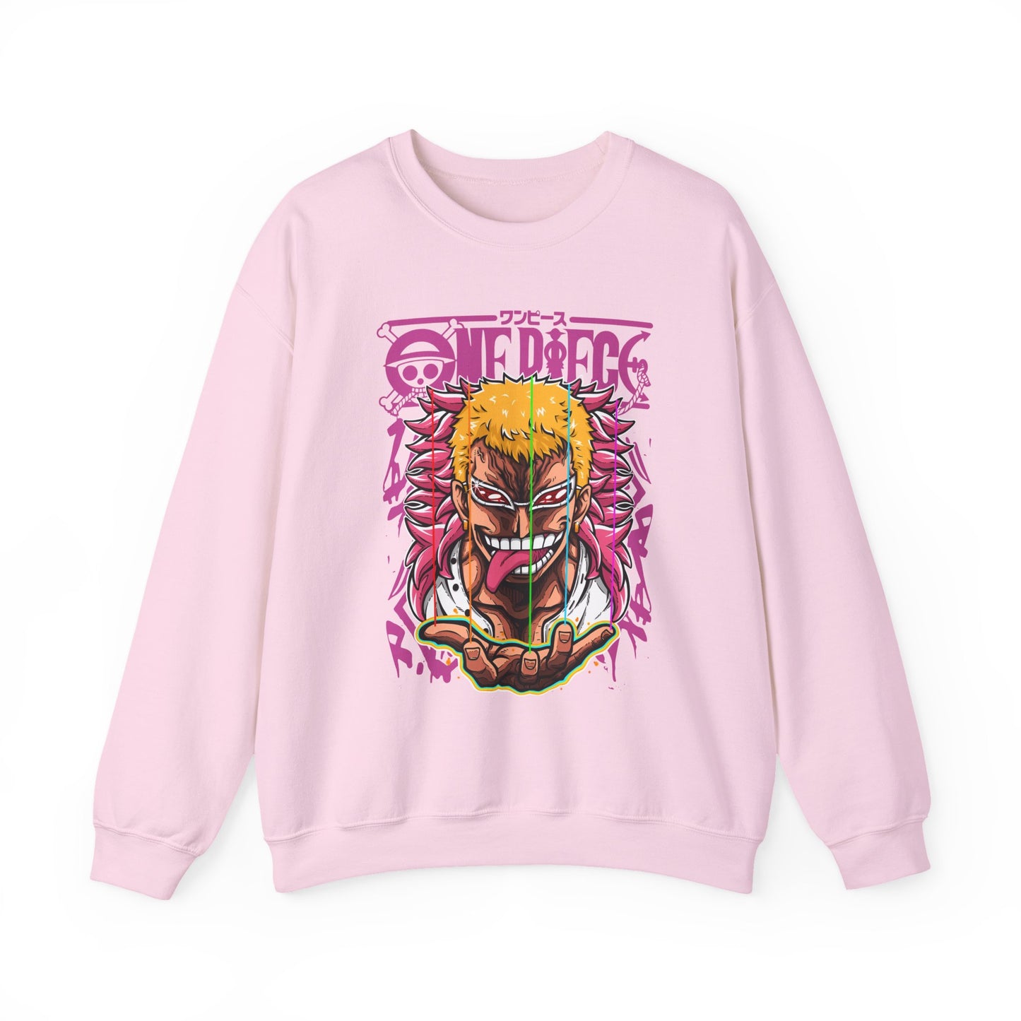 Donquixote Doflamingo Sweatshirt – One Piece 100% Cotton Pullover for Anime Fans