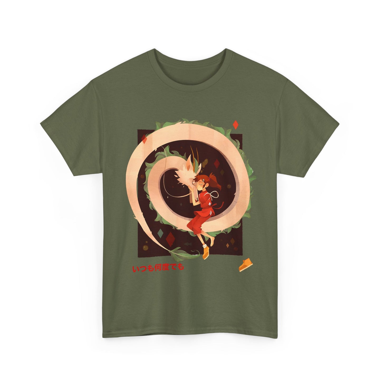 Chihiro and Haku T-Shirt – Ghibli Anime Cotton Tee for Fans