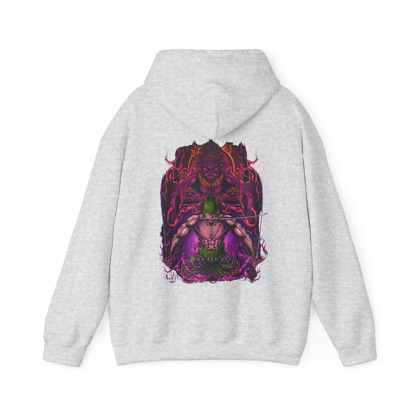 Roronoa Zoro Back Print Hoodie – 100% Cotton One Piece Anime Streetwear