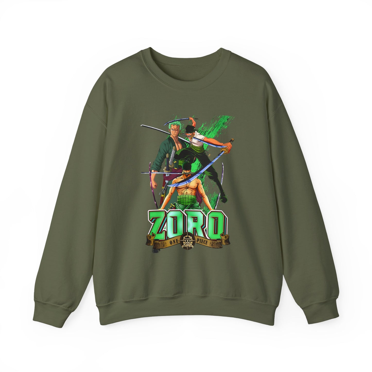 Roronoa Zoro Sword Sweatshirt – 100% Cotton One Piece Anime Pullover for True Fans