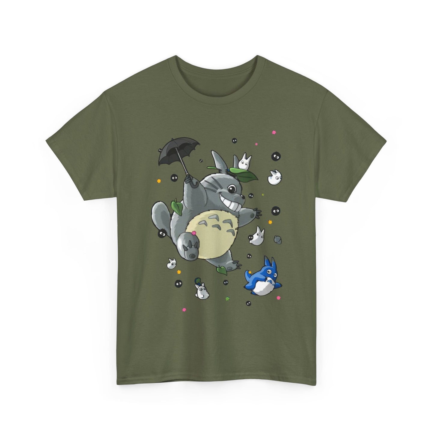 Totoro Umbrella Wind T-Shirt – 100% Cotton Studio Ghibli Anime Tee
