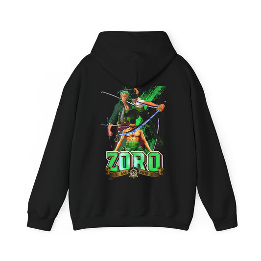Roronoa Zoro Sword Back Print Hoodie – 100% Cotton One Piece Anime Hoodie