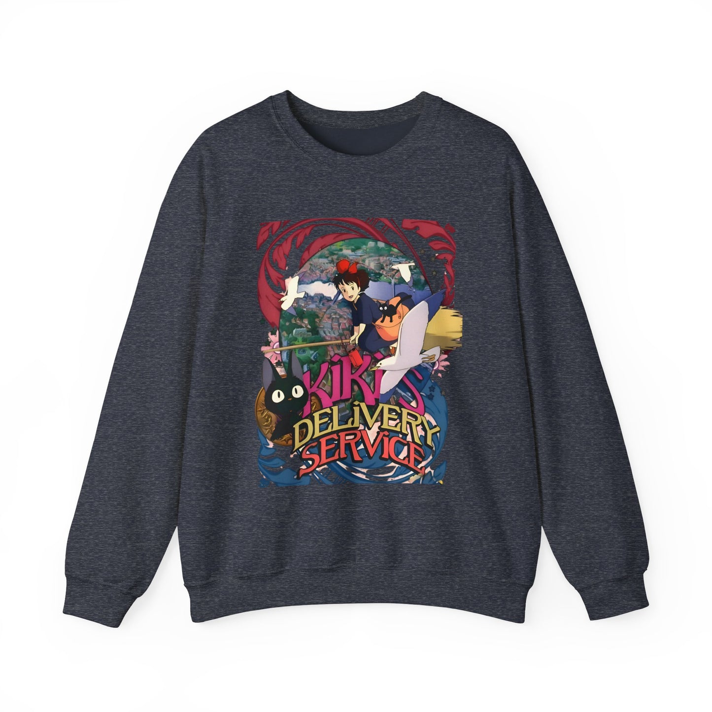 Kiki's Delivery Service Art Sweatshirt – 100% Cotton Cozy Studio Ghibli Anime Pullover