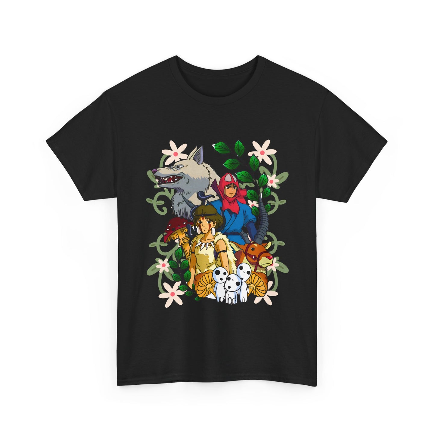 Princess Mononoke Art Cover T-Shirt – 100% Cotton Studio Ghibli Anime Tee