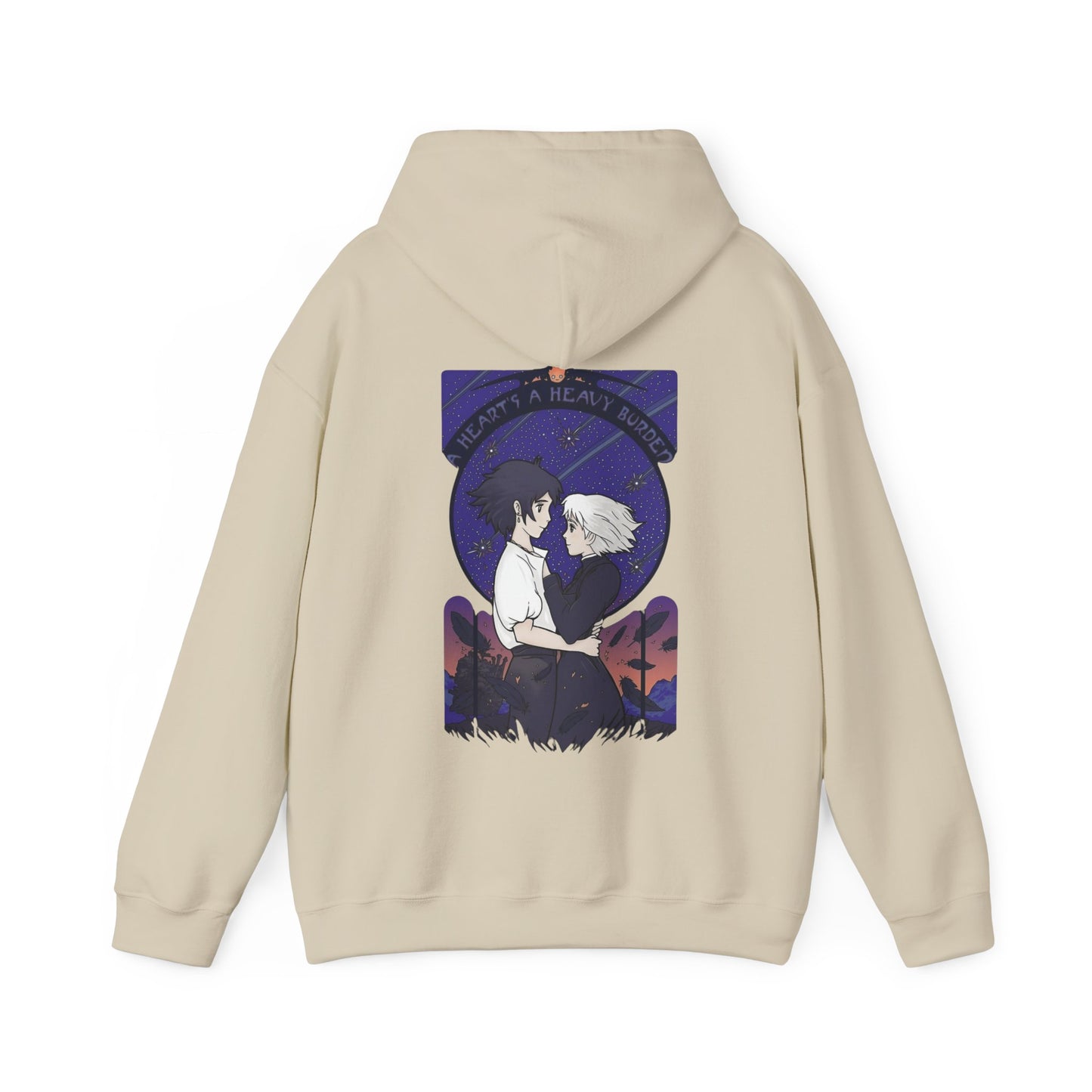 Howl and Sophie Couple Back Print Hoodie – 100% Cotton Studio Ghibli Hoodie from Howl’s Moving Castle