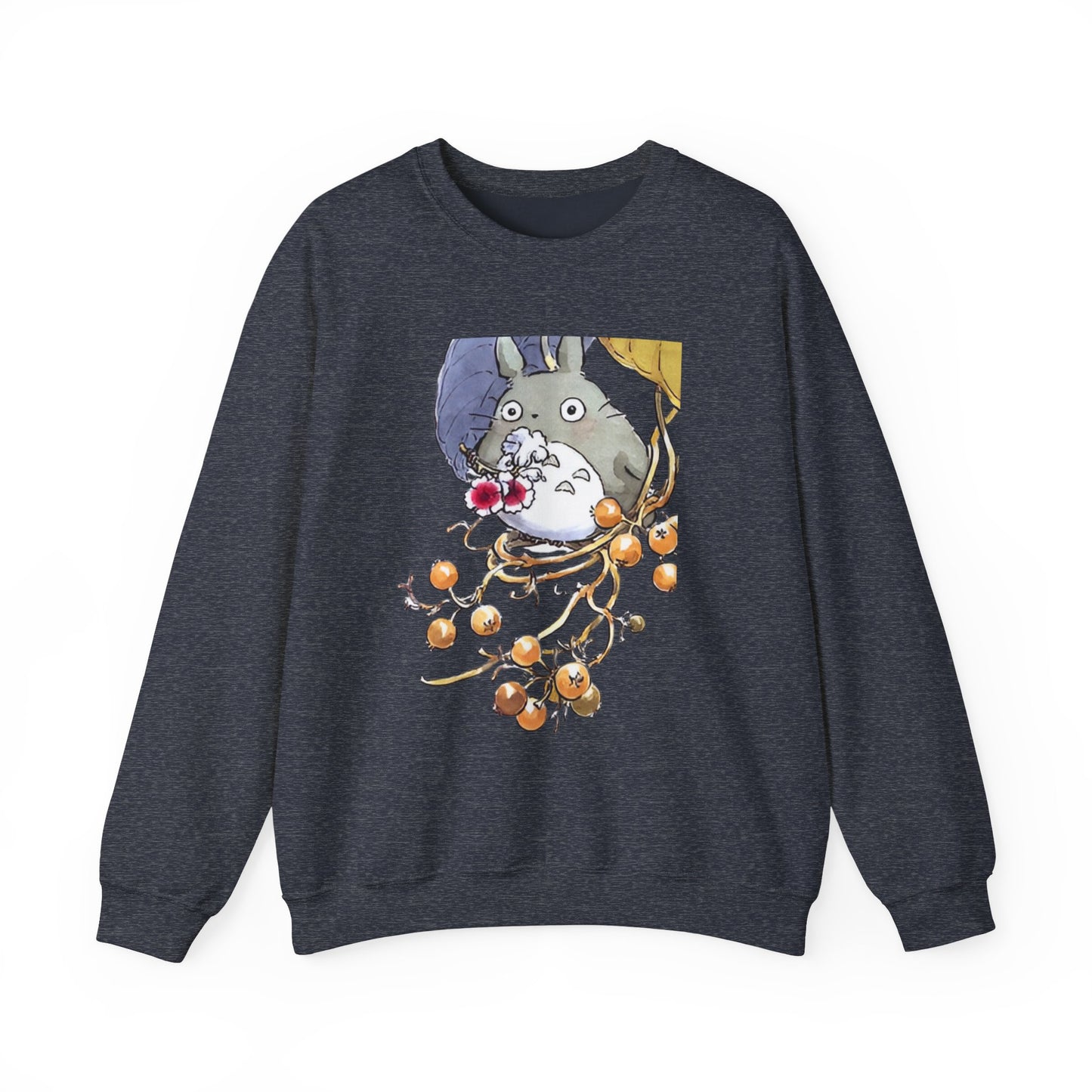My Neighbor Totoro with Flowers Sweatshirt – 100% Cotton Studio Ghibli Cozy Floral Pullover