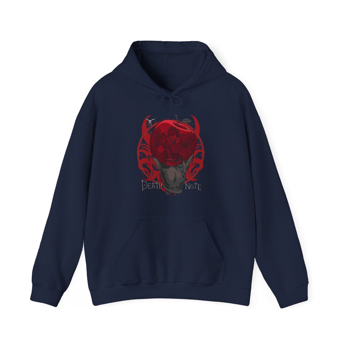 Death Note Apple Hoodie – 100% Cotton Anime Hoodie Featuring Ryuk’s Iconic Red Apple