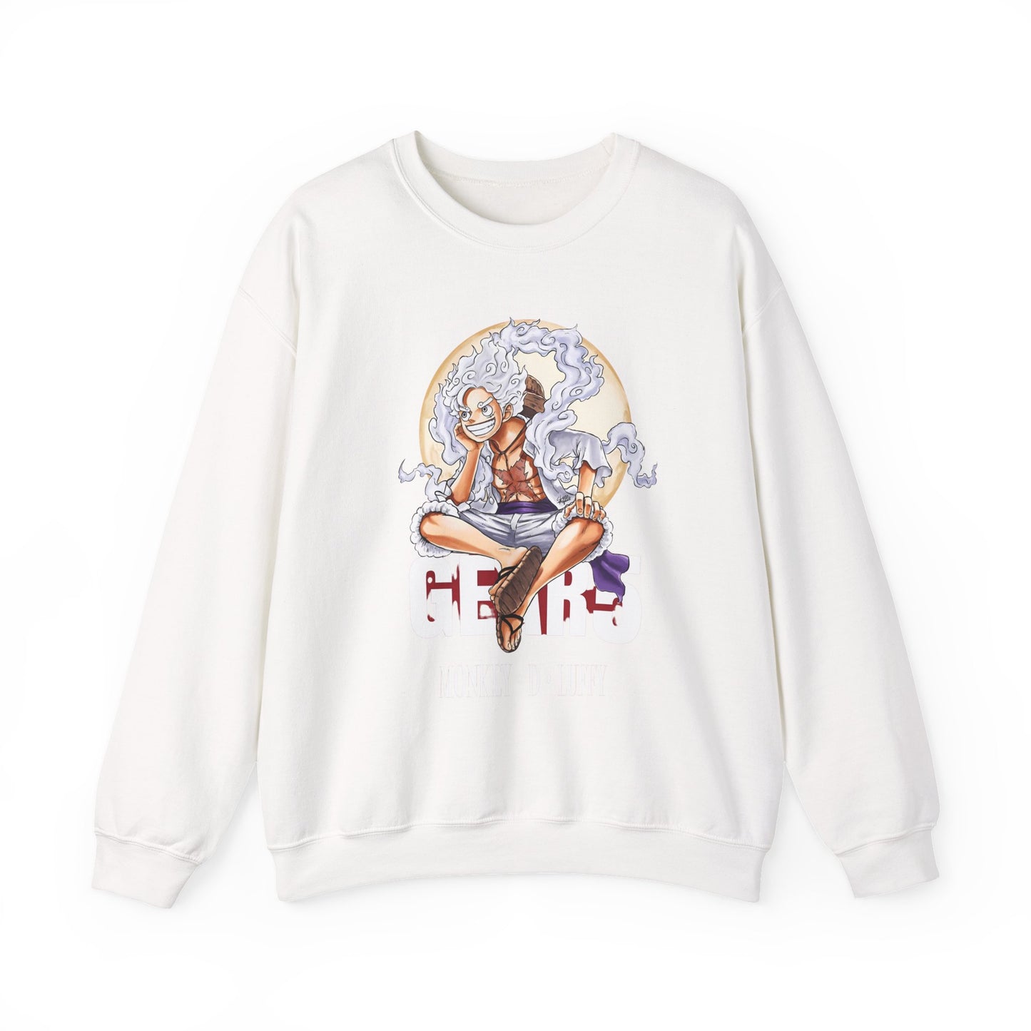 Monkey D. Luffy Gear 5 Sweatshirt – 100% Cotton Anime Pullover | One Piece Gear Fifth Crewneck