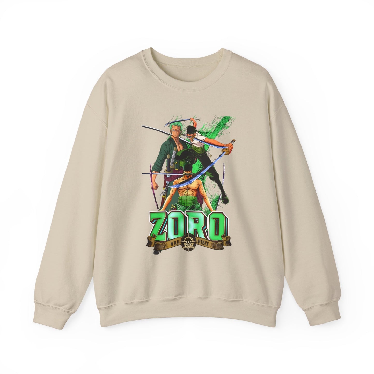 Roronoa Zoro Sword Sweatshirt – 100% Cotton One Piece Anime Pullover for True Fans