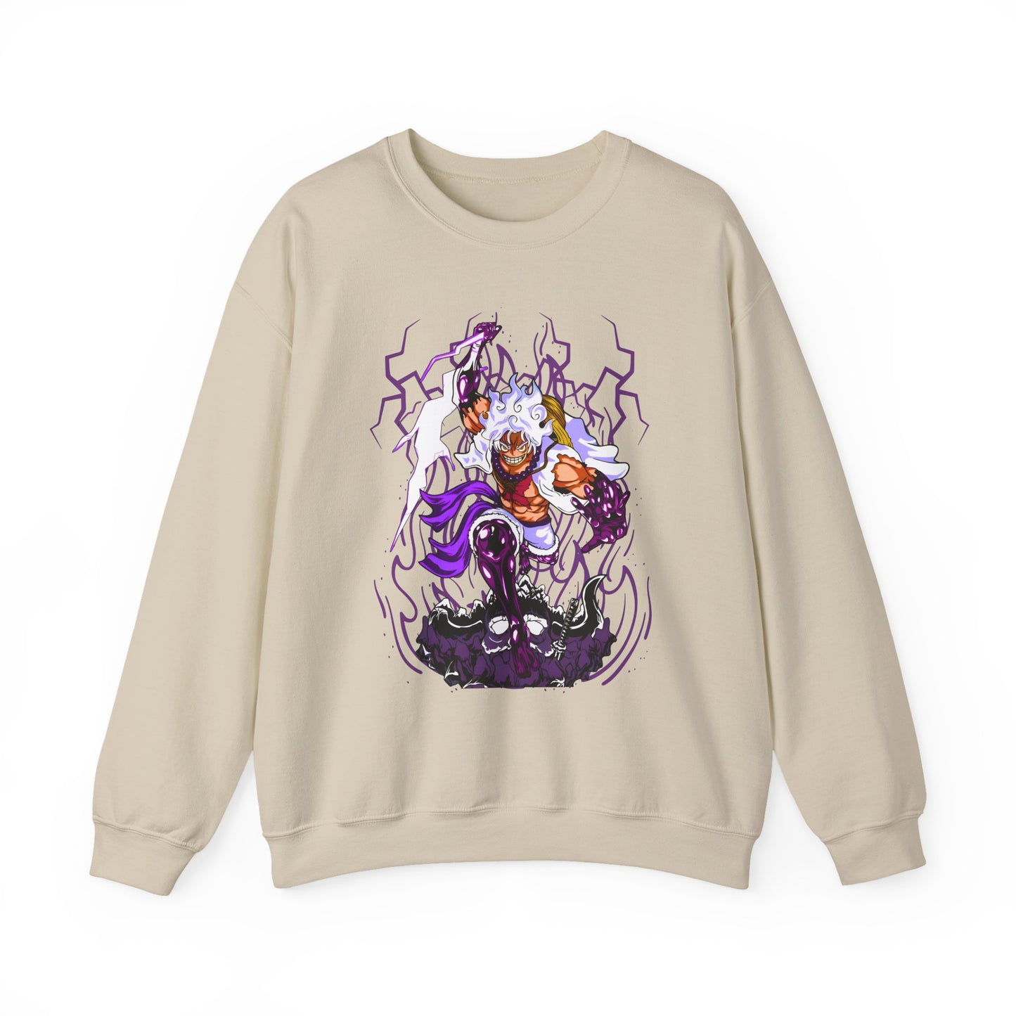 Luffy Gear 5 One Piece Sweatshirt – 100% Cotton Anime Pullover for Straw Hat Fans