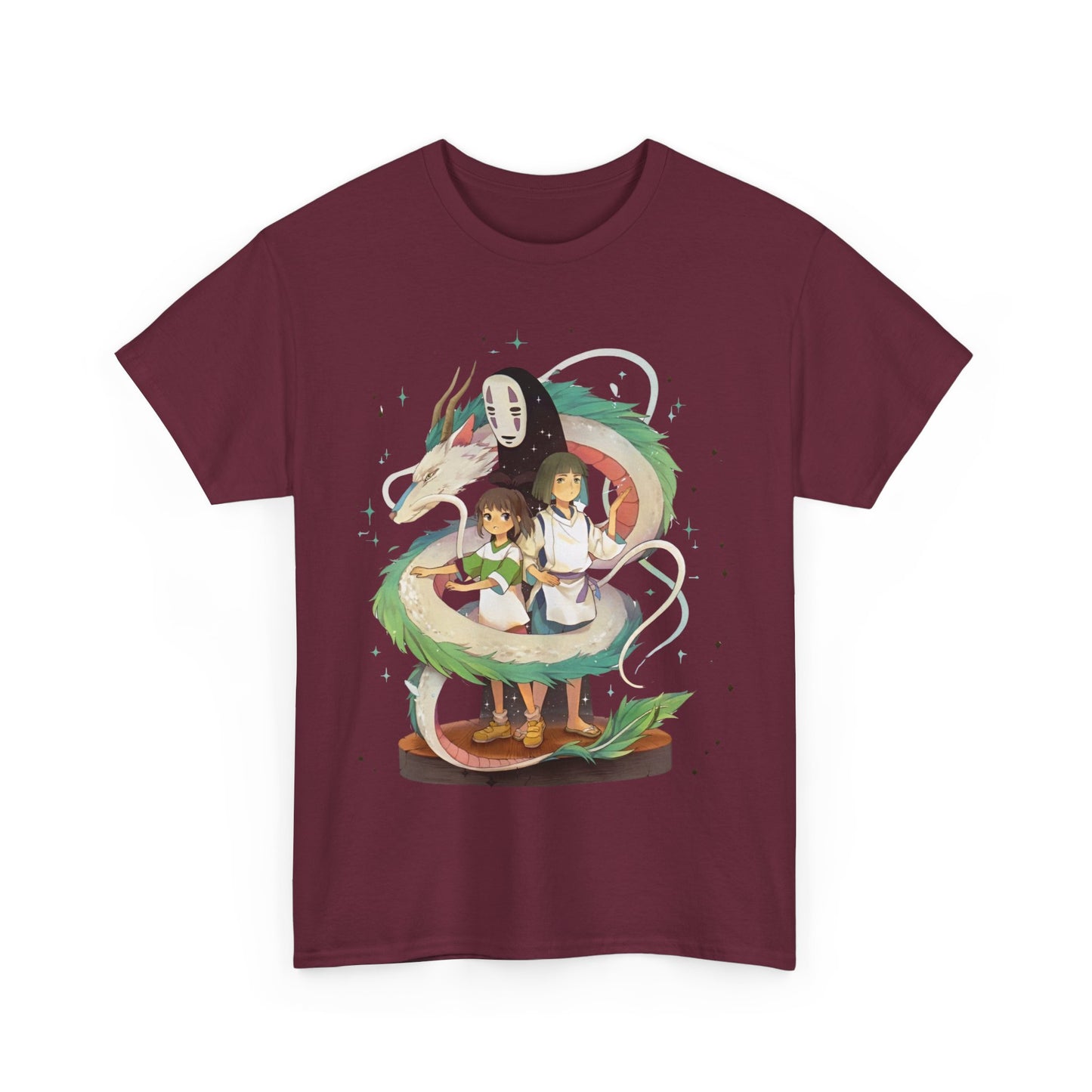 No Face Chihiro and Haku T-Shirt – 100% Cotton Spirited Away Anime Tee