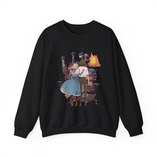 Howl's Moving Castle Love Sweatshirt – 100% Cotton Studio Ghibli Anime Sweatshirt