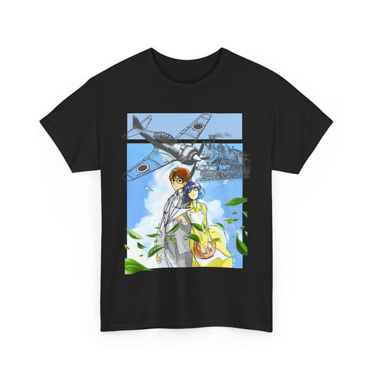 The Wind Rises Ghibli T-Shirt – 100% Cotton Anime Tee for Studio Ghibli Fans