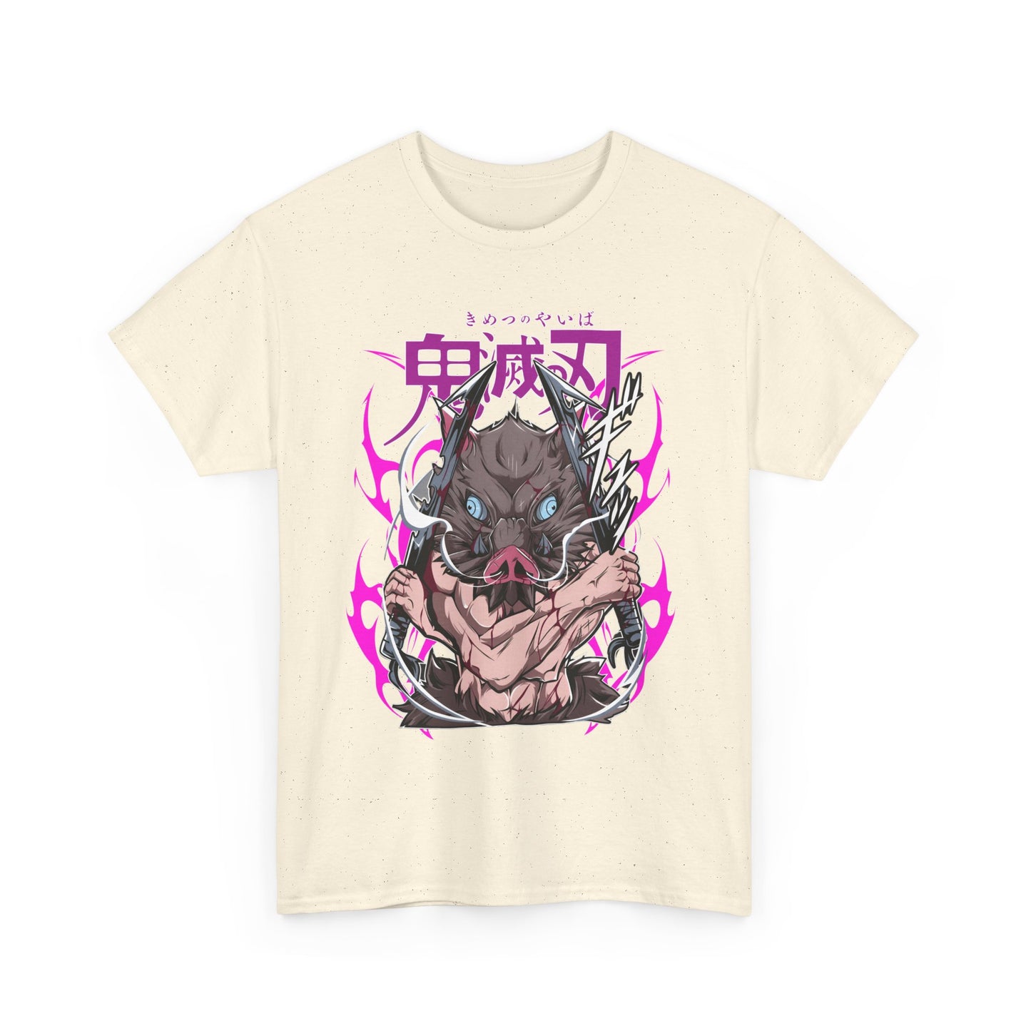 Inosuke Hashibira Demon Slayer T-Shirt – 100% Cotton Anime Tee for Boar Head Fans