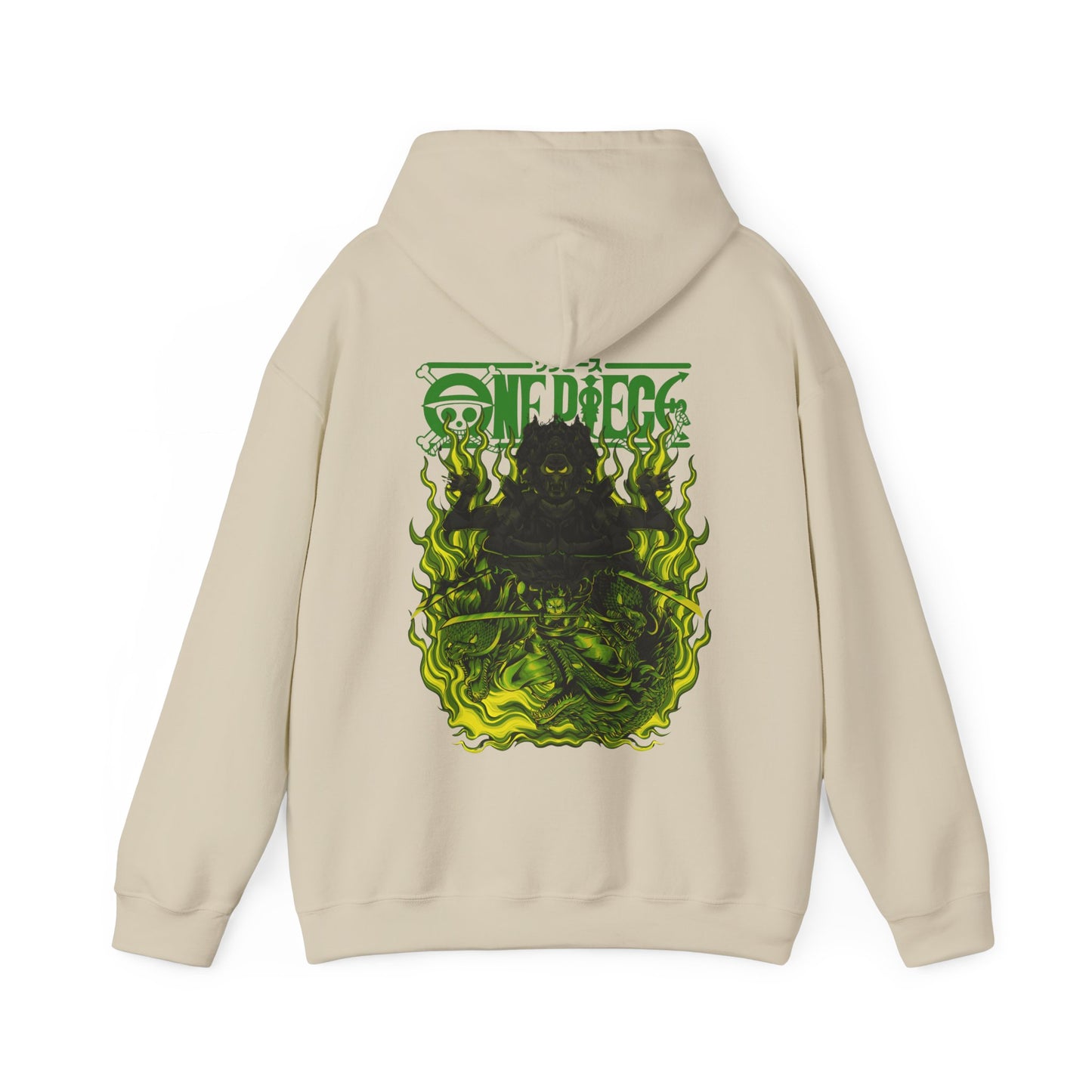 Roronoa Zoro One Piece Back Print Hoodie – 100% Cotton Anime Hoodie for Swordsman Fans