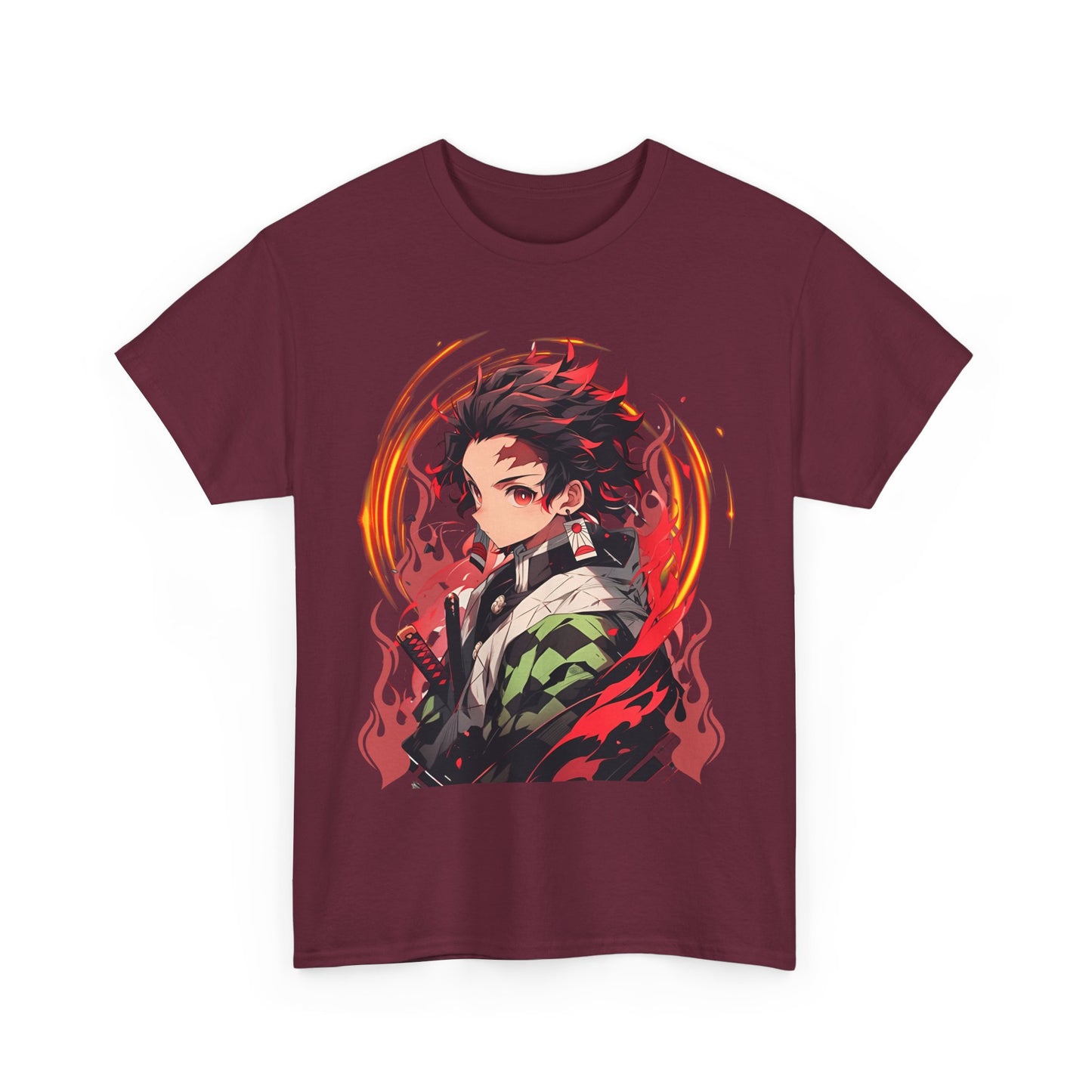 Tanjiro Kamado Demon Slayer T-Shirt – 100% Cotton Anime Tee for Kimetsu no Yaiba Fans