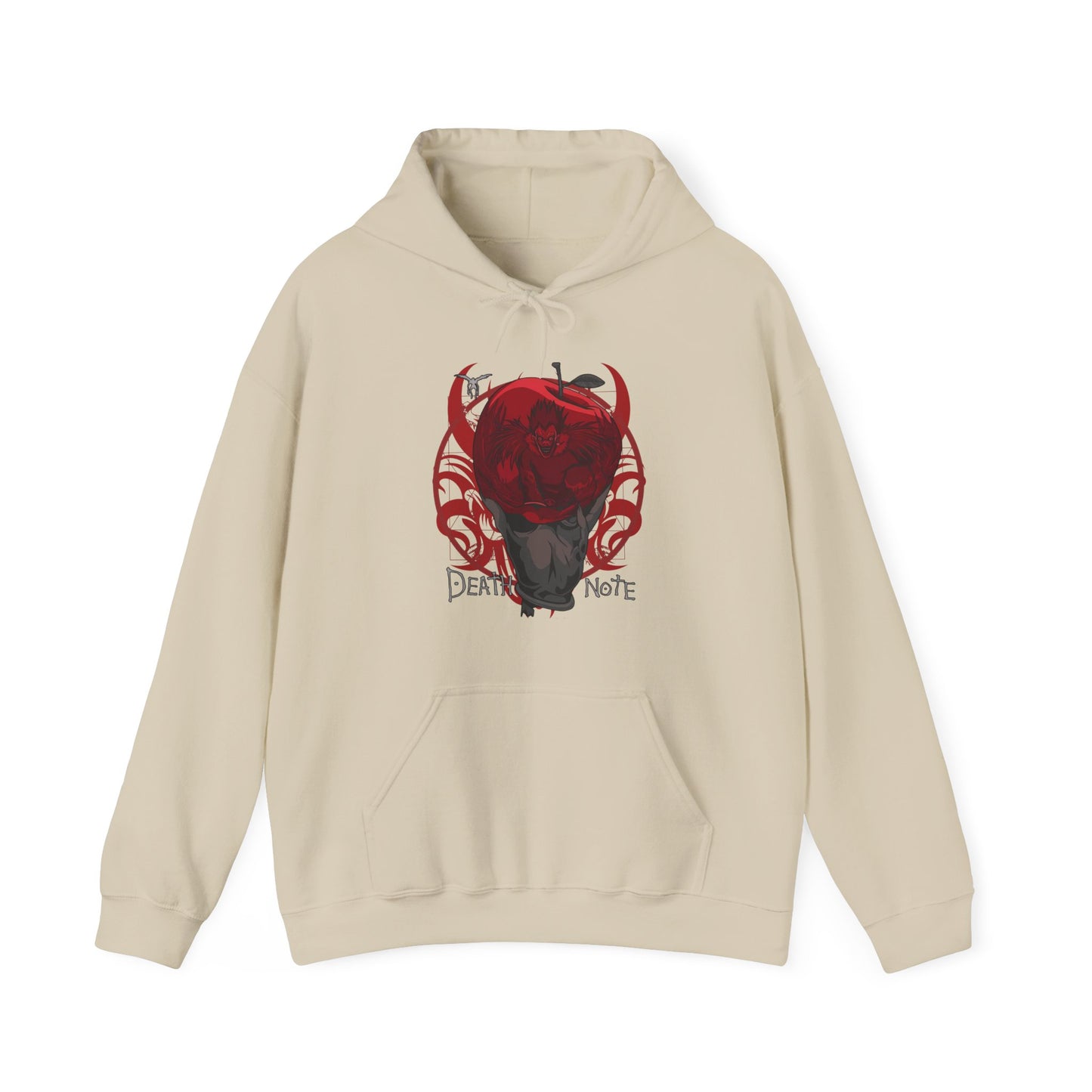 Death Note Apple Hoodie – 100% Cotton Anime Hoodie Featuring Ryuk’s Iconic Red Apple