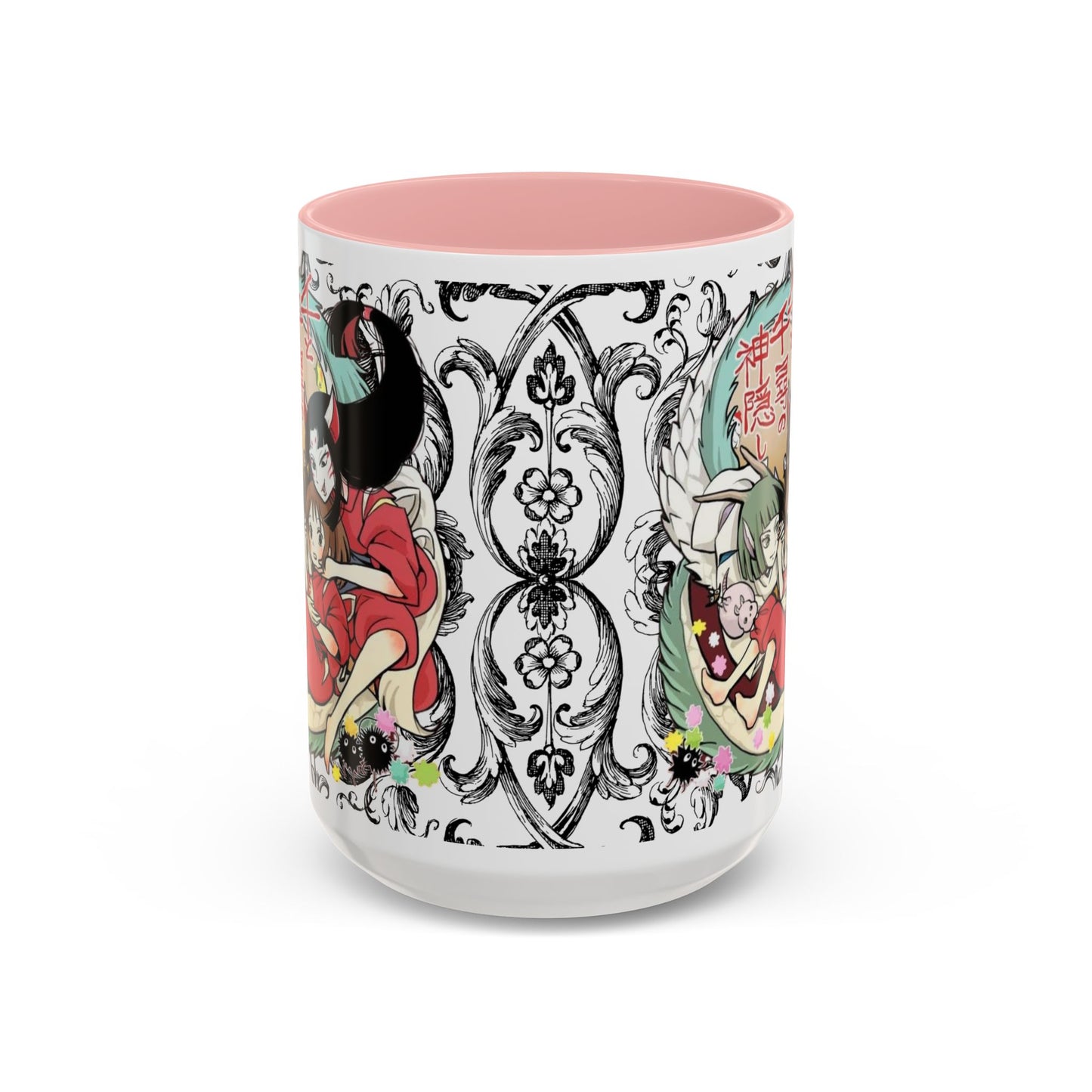 Spirited Away Cool Accent Mug – Studio Ghibli Color Handle Coffee Cup – 11oz & 15oz Ceramic Gift for Anime Fans