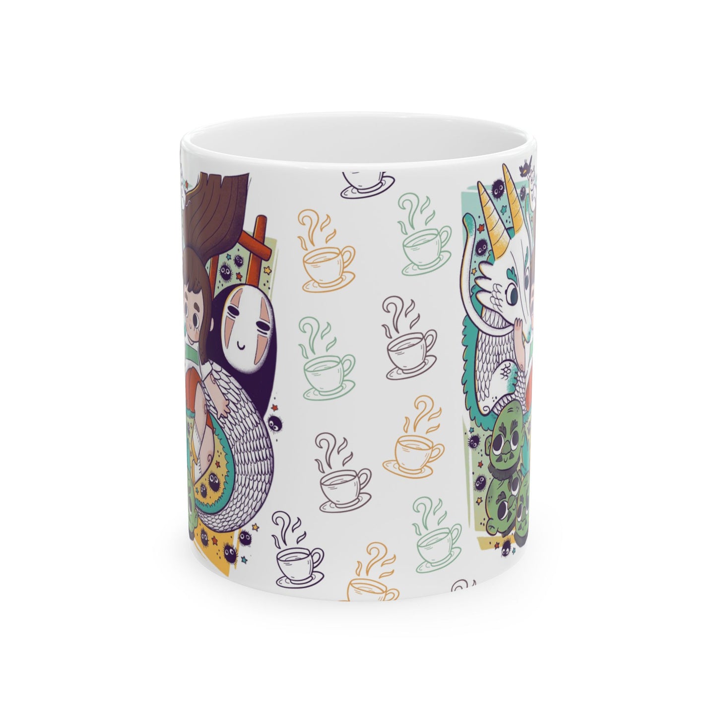 Spirited Away Mug – Studio Ghibli Coffee Cup 11oz & 15oz – Anime Gift Featuring Chihiro & Haku