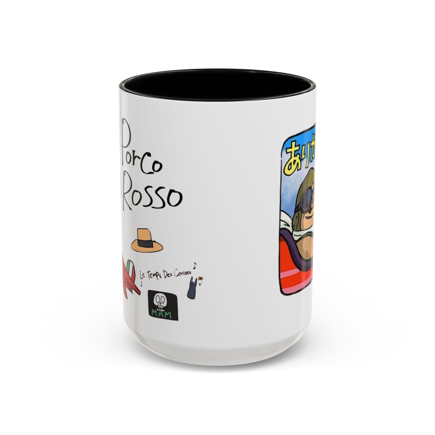 Porco Rosso Tribute Accent Mug – Studio Ghibli Anime Coffee Cup – 11oz & 15oz Ceramic Gift