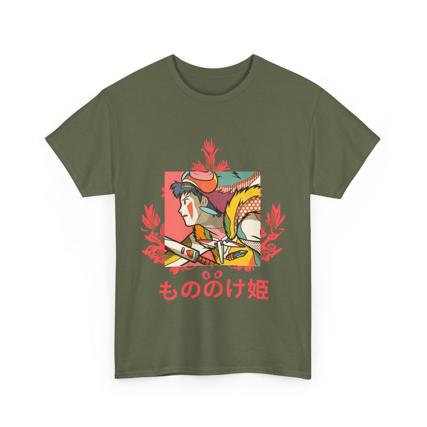 Mononoke Princess T-Shirt – Ghibli Anime Tee 100% Cotton