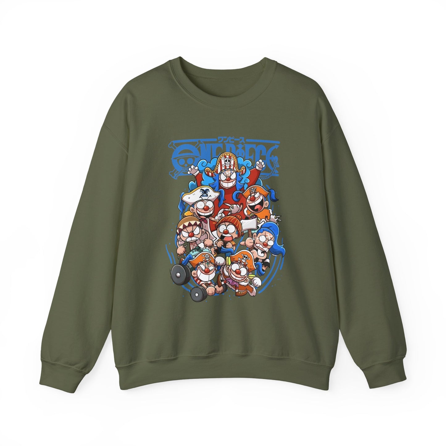 Buggy the Star Clown One Piece Sweatshirt – 100% Cotton Anime Pullover for One Piece Fans