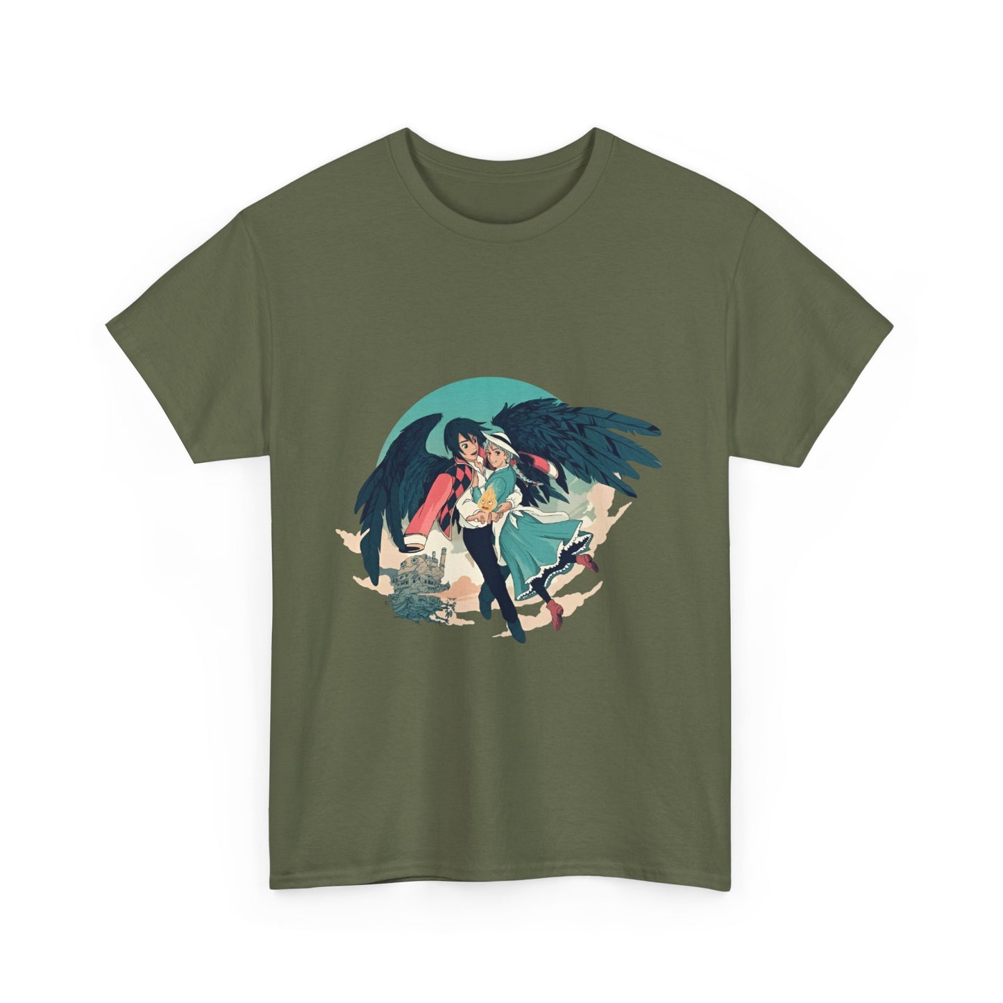 Howl And Sophie Picture T-Shirt | Studio Ghibli Cotton Anime Tee