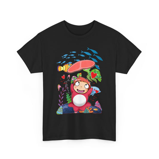 Ponyo Jam T-Shirt – 100% Cotton Studio Ghibli Inspired Tee for Anime Lovers