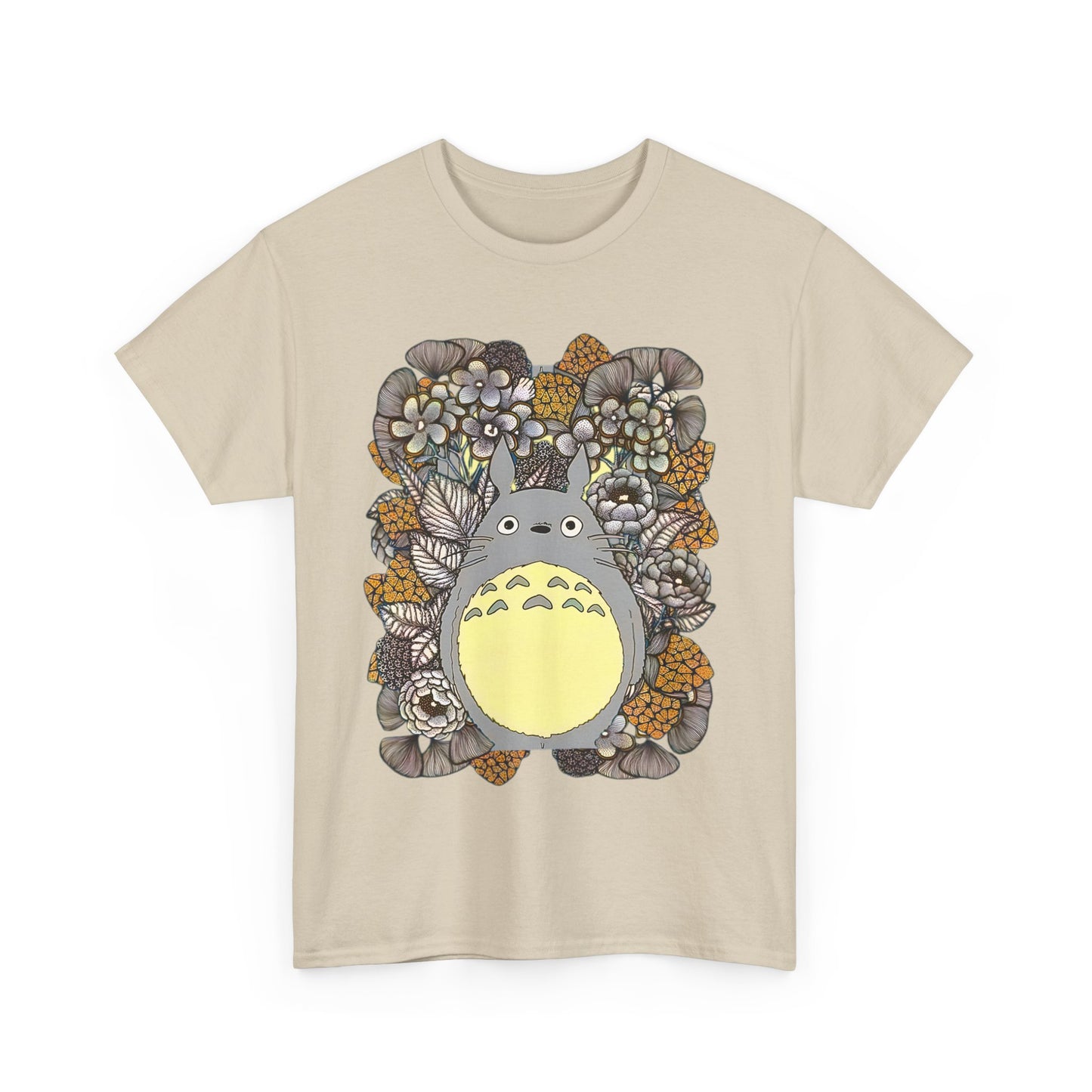 Totoro Plants T-Shirt – 100% Cotton Studio Ghibli Shirt with Totoro and Plant Design