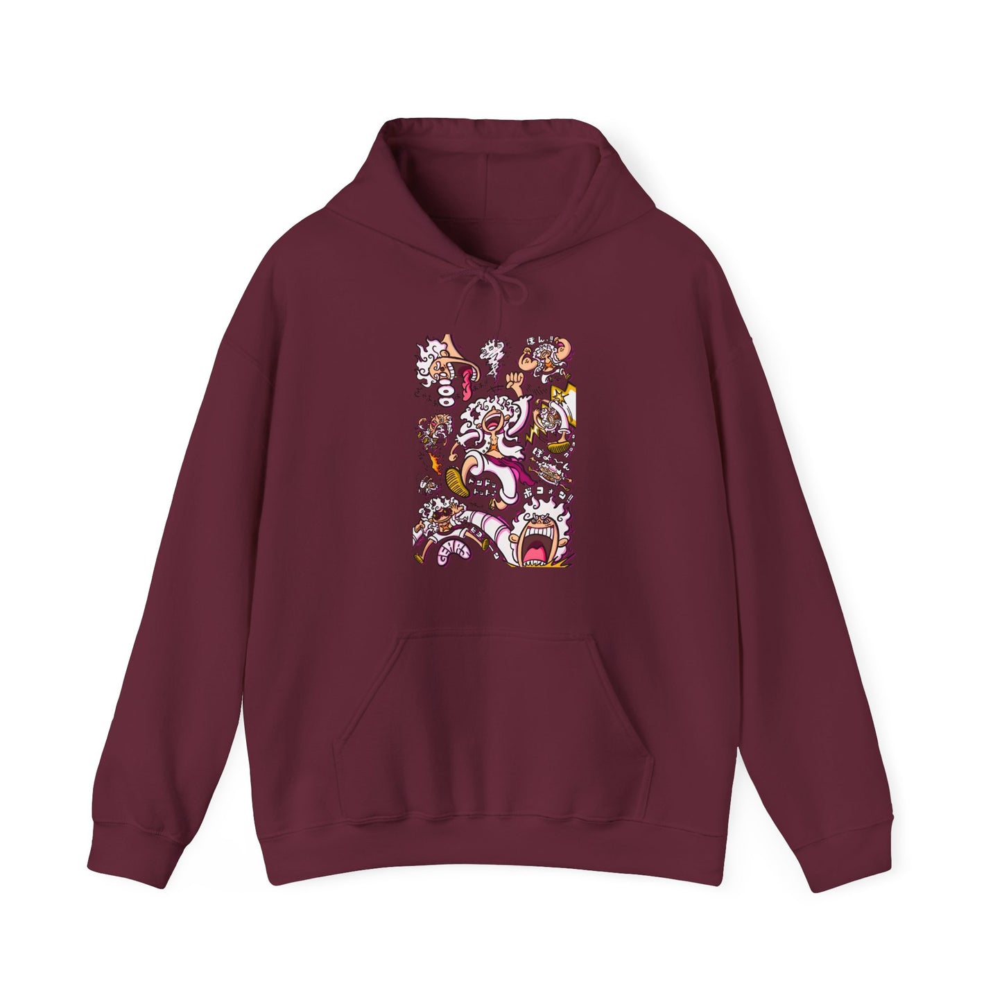 Funny Luffy One Piece Hoodie – 100% Cotton Anime Hoodie with Goofy Straw Hat Design