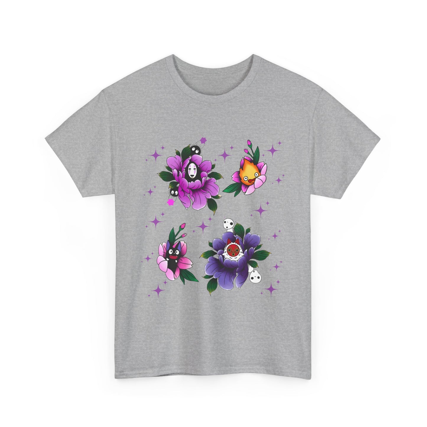 Cute Ghibli Characters T-Shirt – 100% Cotton Studio Anime Tee