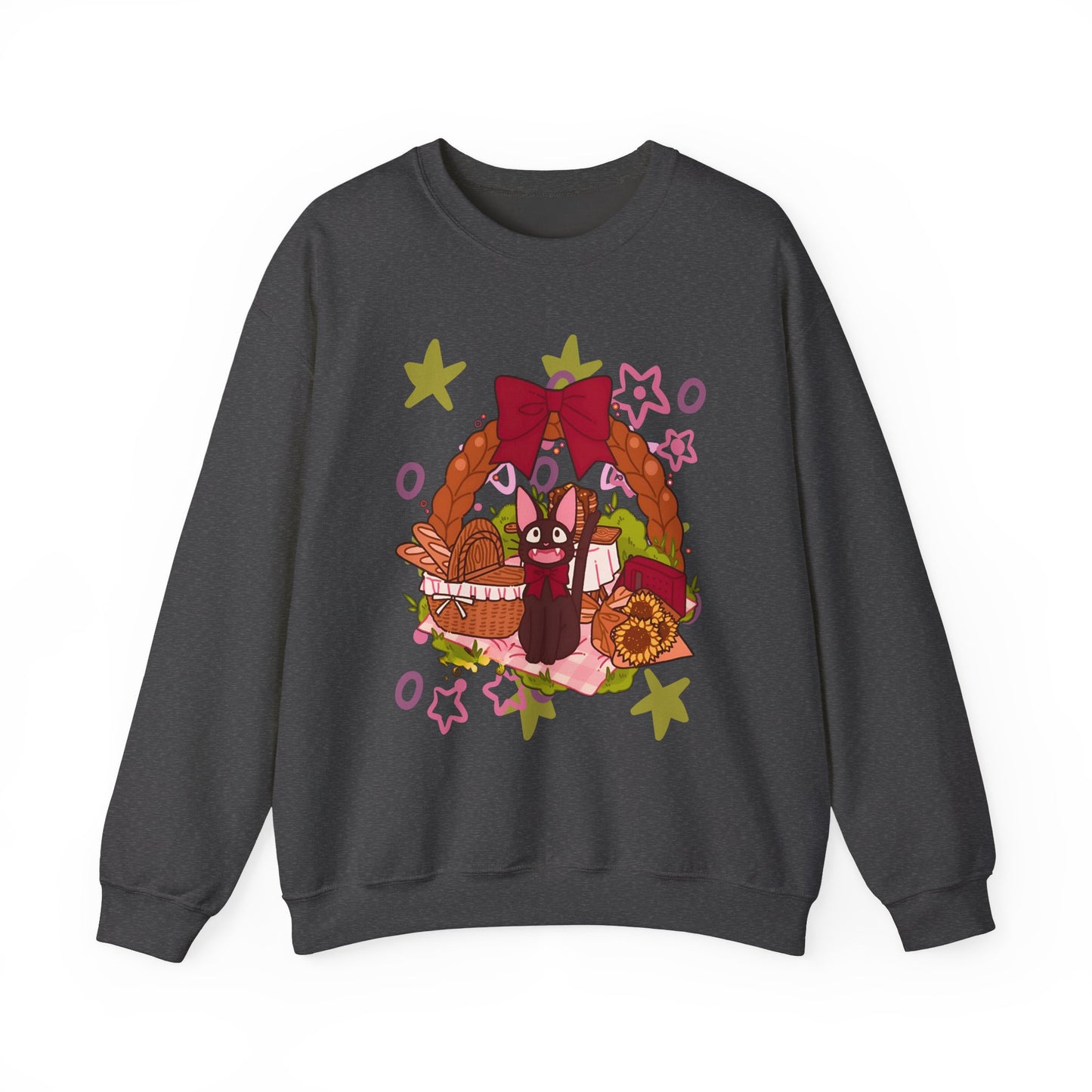 Jiji Cat Gift Sweatshirt – 100% Cotton Studio Ghibli Inspired Cozy Anime Pullover