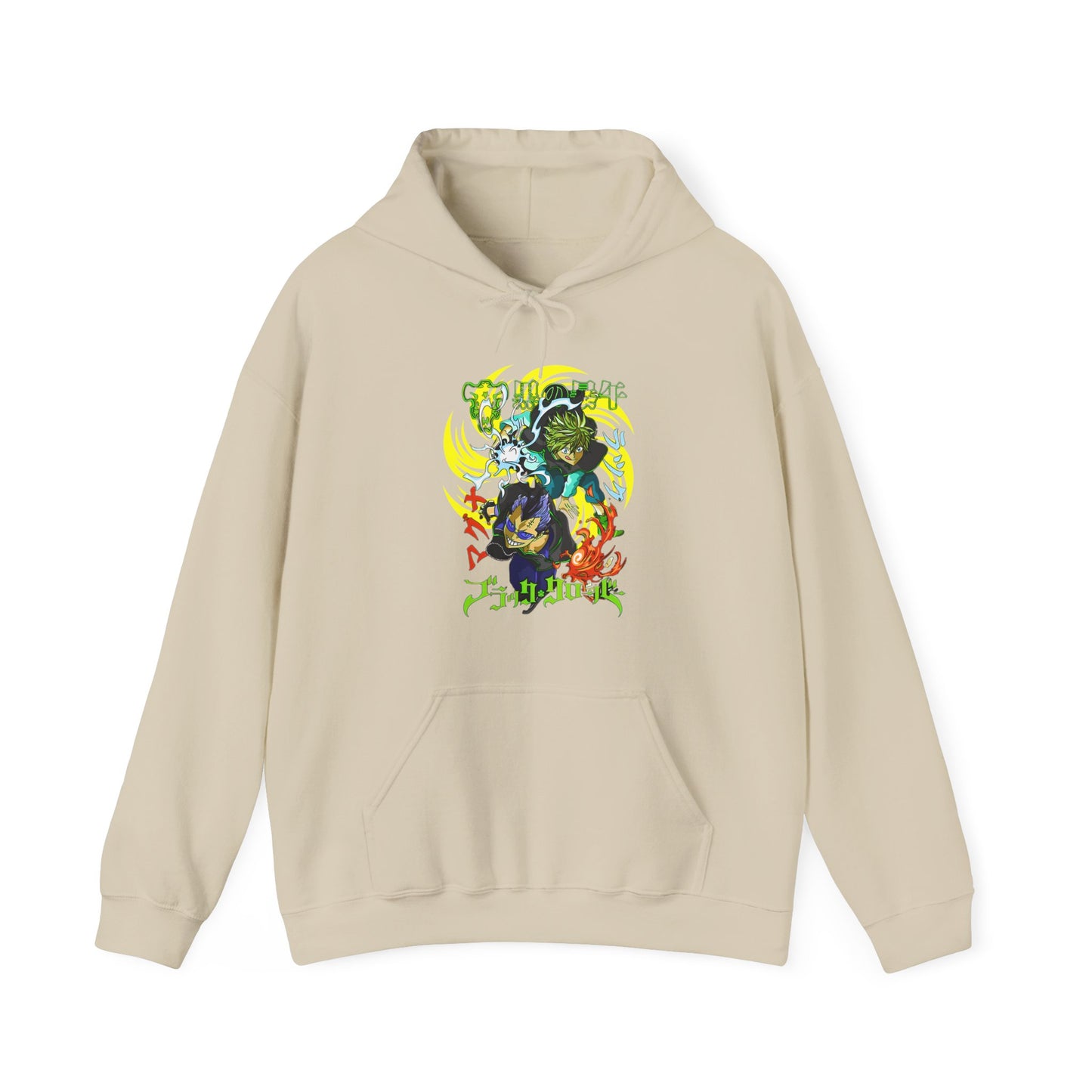 Magna and Luck Black Clover Hoodie – 100% Cotton Anime Pullover for Black Bulls Fans