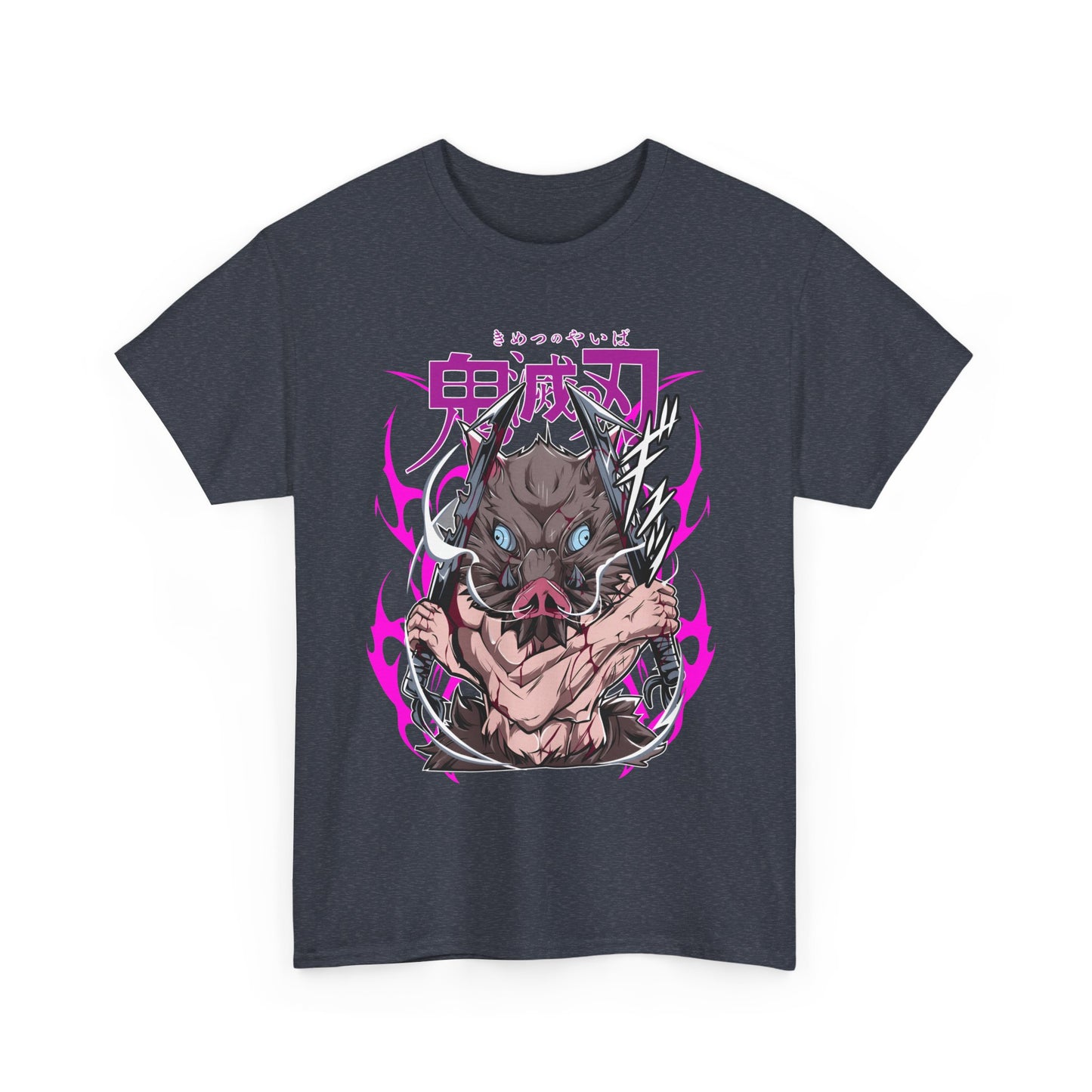 Inosuke Hashibira Demon Slayer T-Shirt – 100% Cotton Anime Tee for Boar Head Fans