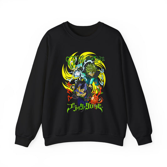 Magna and Luck Black Clover Sweatshirt – 100% Cotton Anime Crewneck for Magic Knights Fans