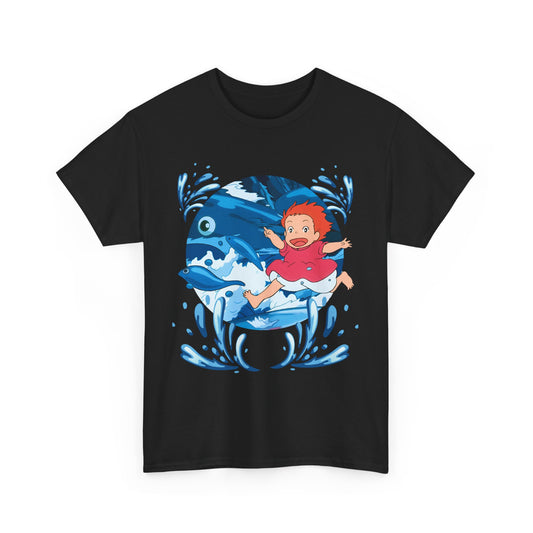Ponyo Studio Ghibli T-Shirt – 100% Cotton Anime Tee for Ghibli Fans