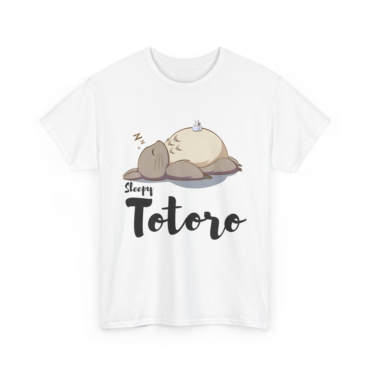 Sleepy Totoro T-Shirt – 100% Cotton Ghibli Tee for Cozy Anime Fans