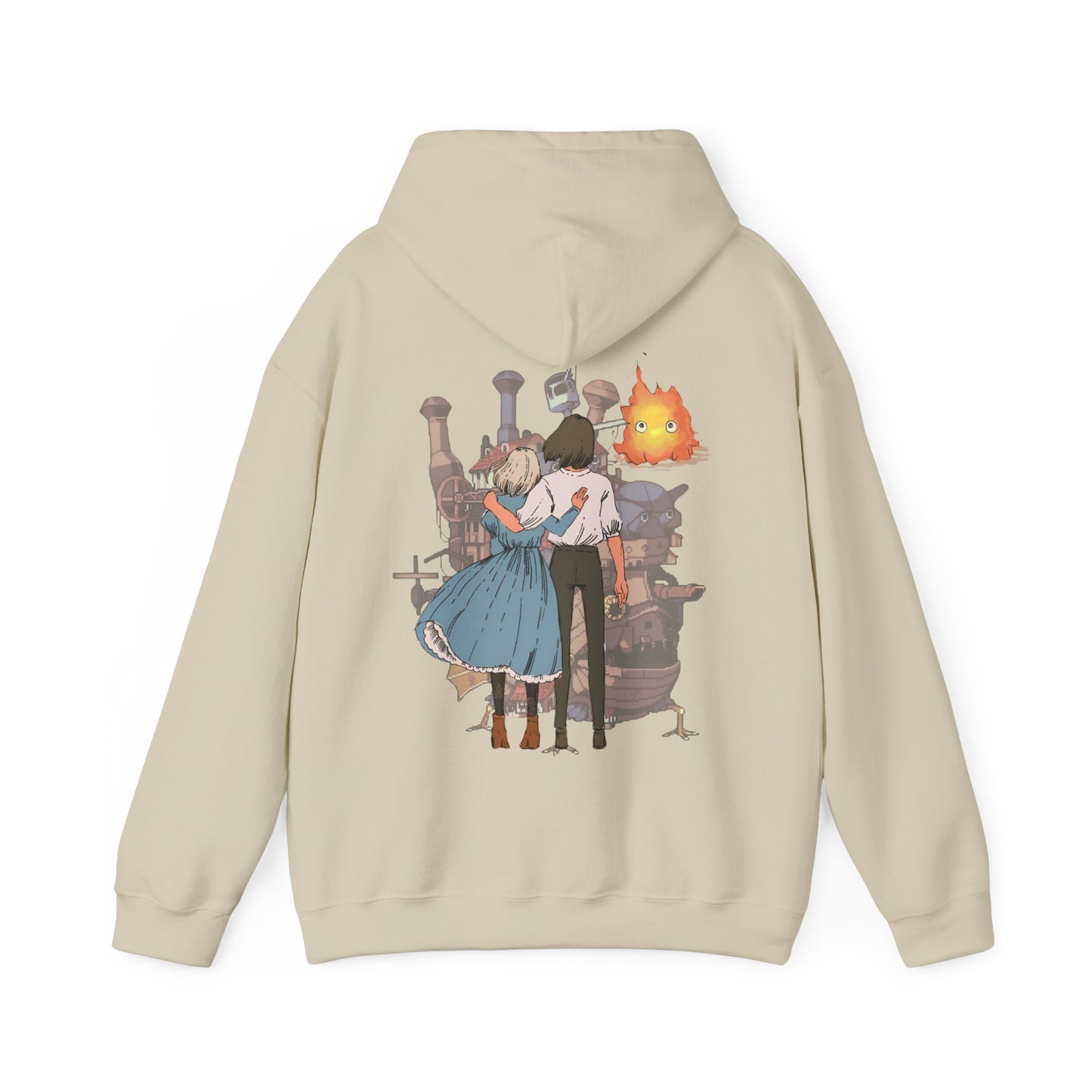 Howl's Moving Castle Love Back Print Hoodie – 100% Cotton Studio Ghibli Anime Sweatshirt