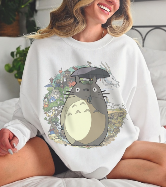 My Neighbor Totoro Dreams Sweatshirt – 100% Cotton Gildan 18000 | Studio Ghibli Aesthetic