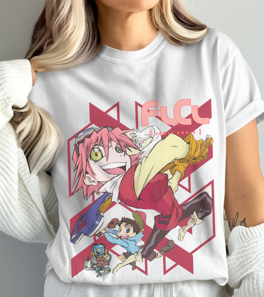 FLCL T-Shirt – 100% Cotton Gildan 5000 | Fooly Cooly Classic Anime Graphic Tee