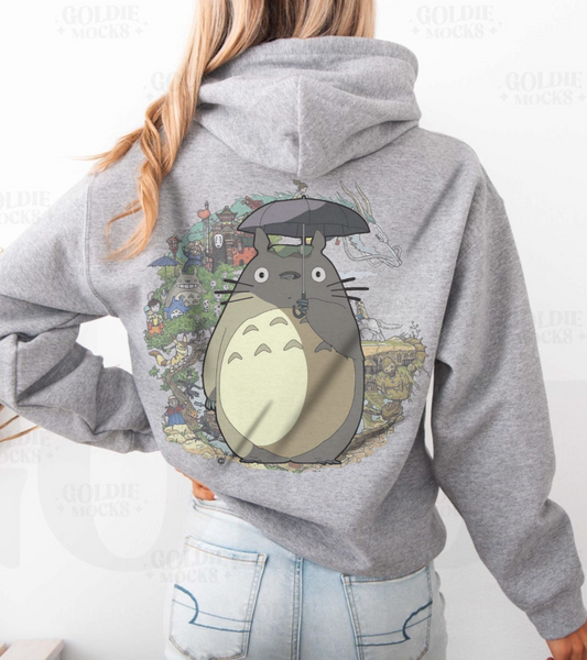 My Neighbor Totoro Dreams Hoodie – Back Print 100% Cotton Gildan 18500 | Studio Ghibli Aesthetic