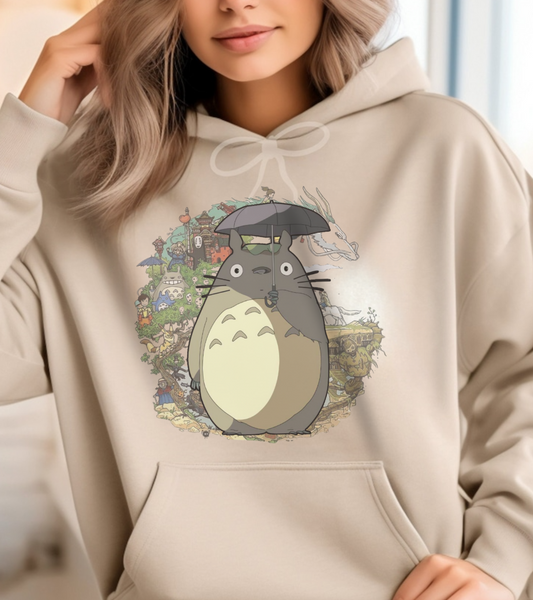My Neighbor Totoro Dreams Hoodie – 100% Cotton Gildan 18500 | Studio Ghibli Aesthetic