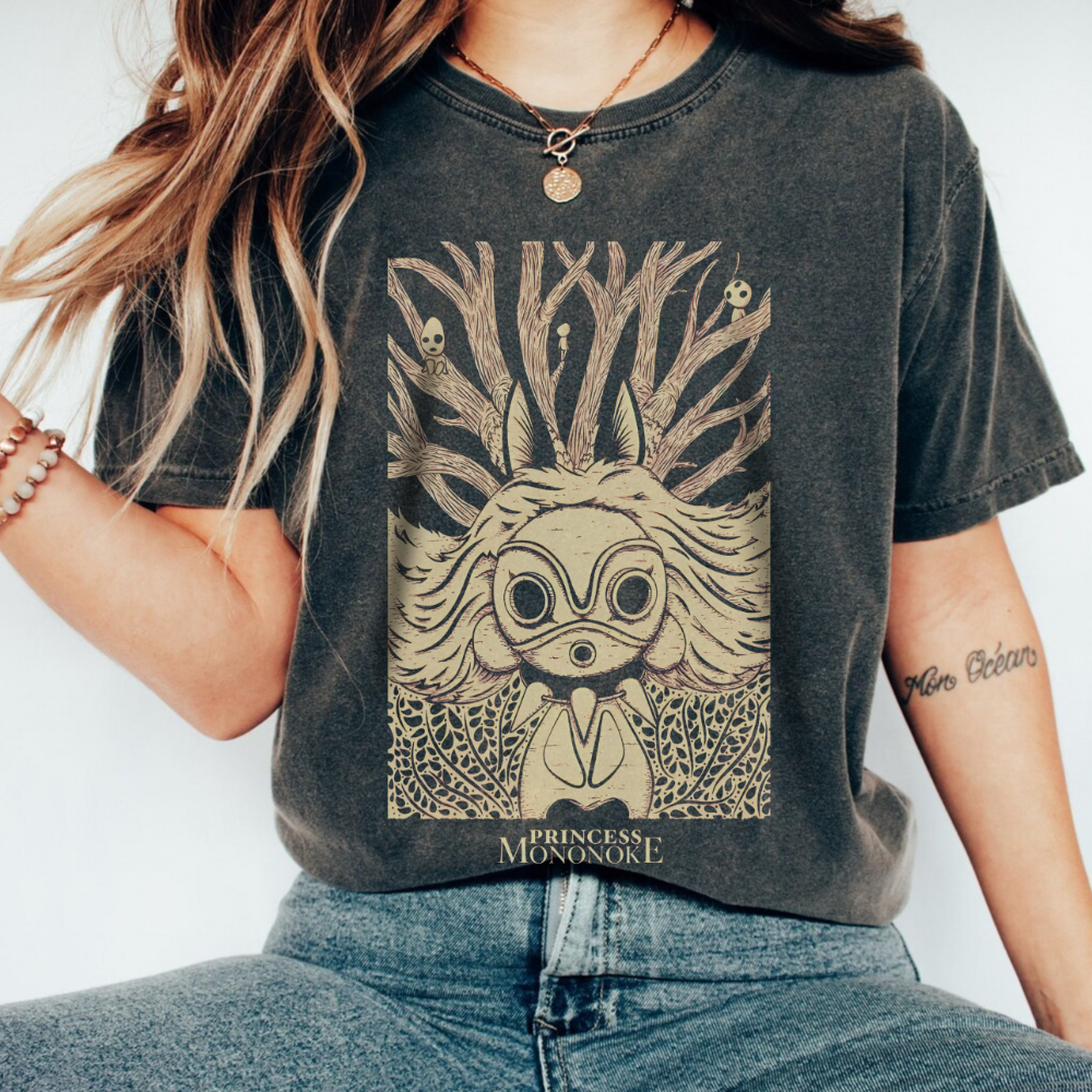 Kodama Spirit Ghibli T-Shirt | 100% Cotton Princess Mononoke Tee