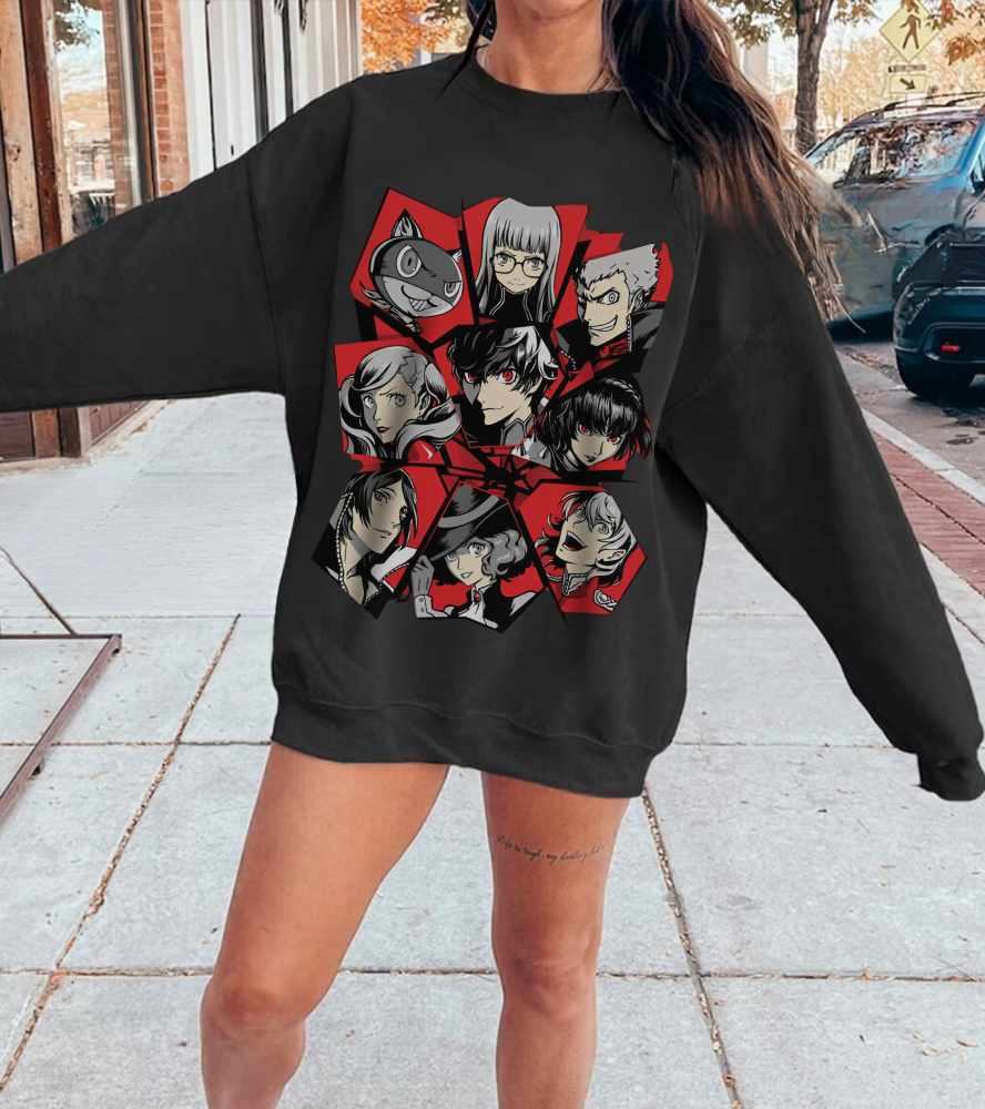 Persona 5 Video Game Sweatshirt – 100% Cotton | Phantom Thieves Cozy Anime Sweater